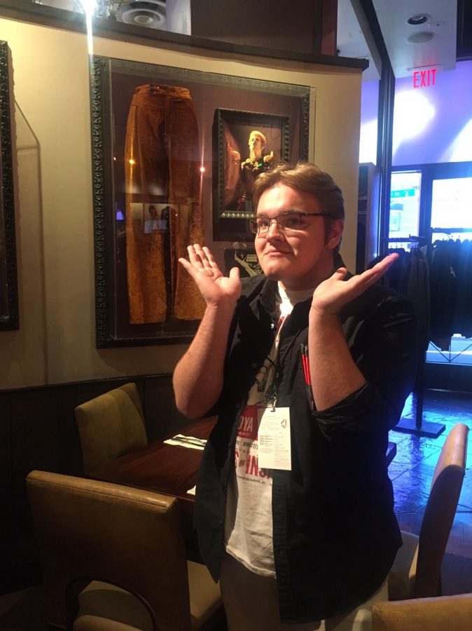 CTE Conference: Aden with David Bowies pants at the Hard Rock Cafe