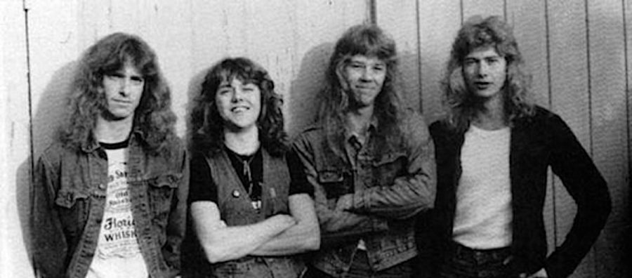 Metallica in its early days with Dave Mustaine