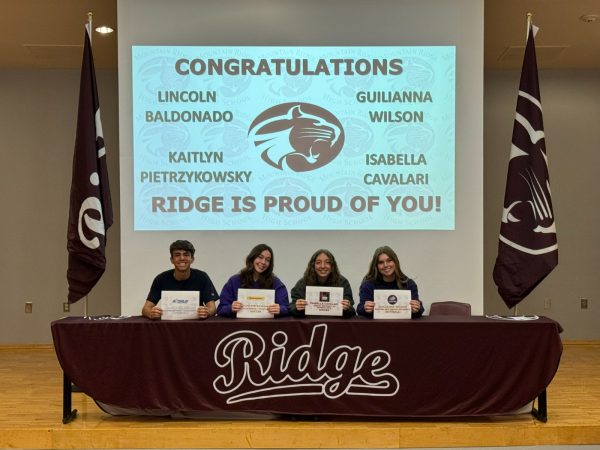 Four athletes at Ridge NLI Signing Day