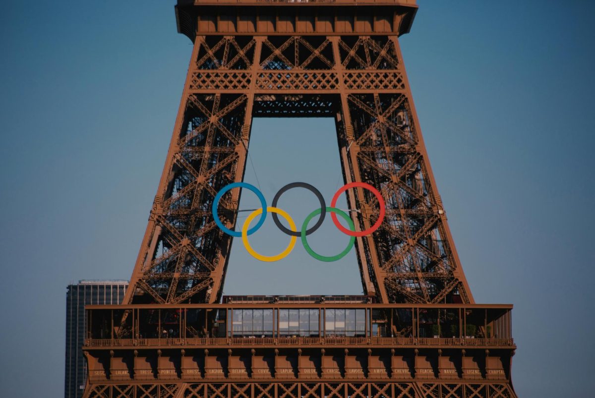 Olympic Rings on the Eiffel Tower