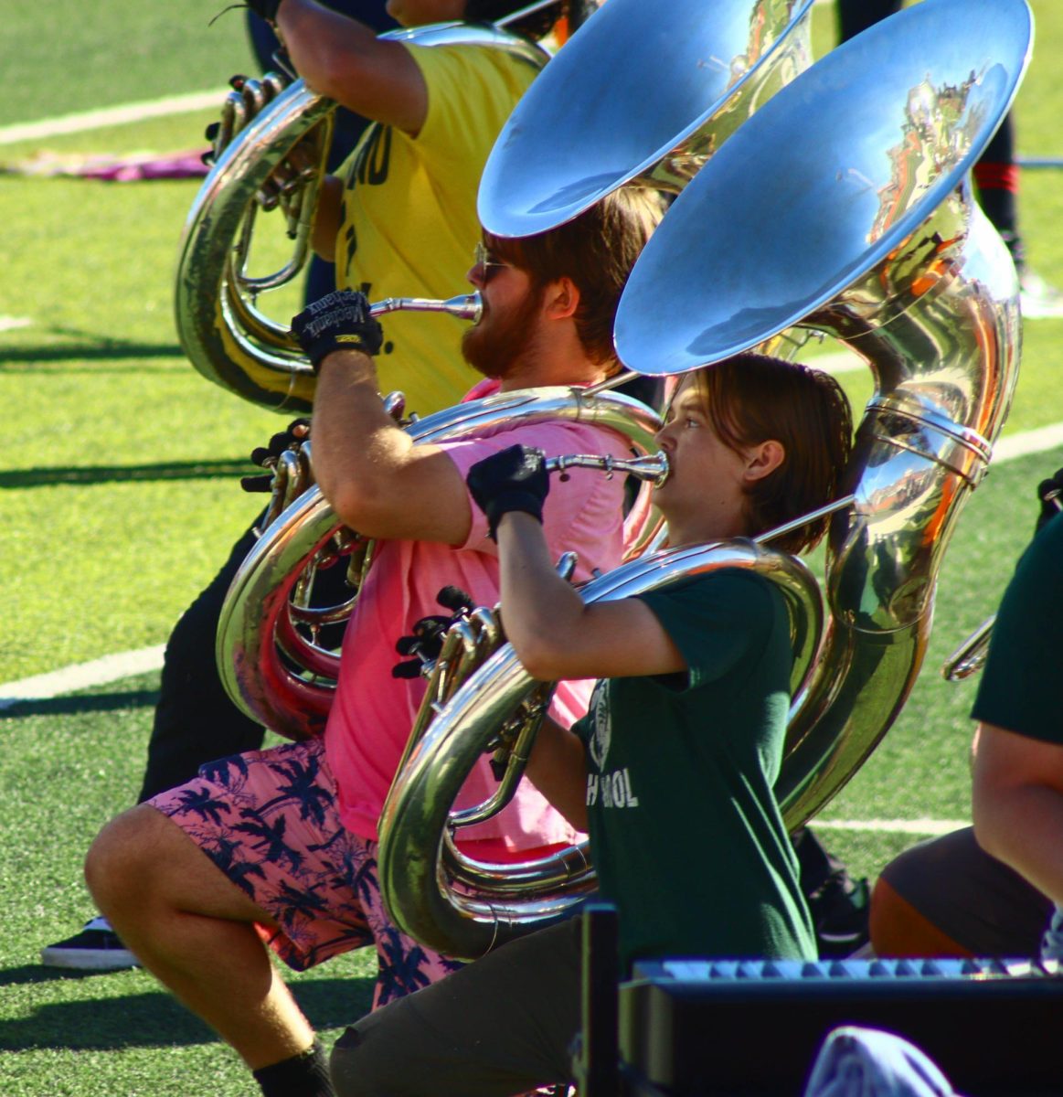 band members play instruments