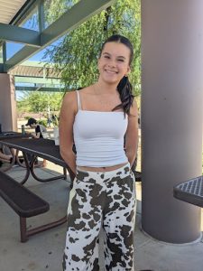 Student wears animal print
