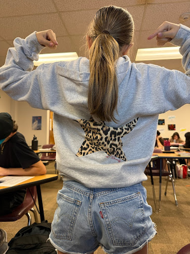 Student wears animal print