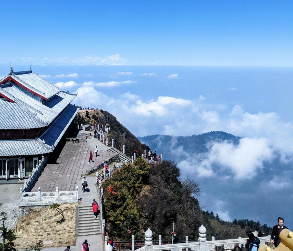 View from mountain in Emeishan China