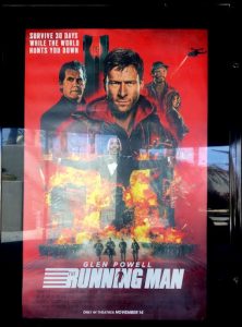 Movie poster of the running man