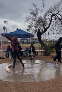 Marin throws shot put
