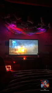 Stranger things playing on TV