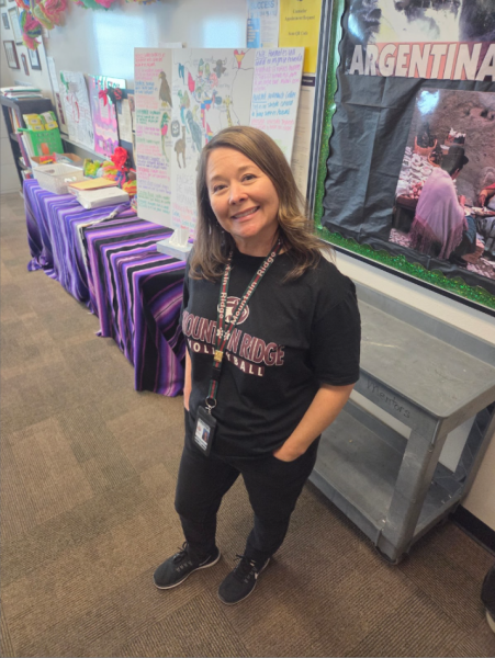 A photo of Spanish teacher Señora Romero wearing all black